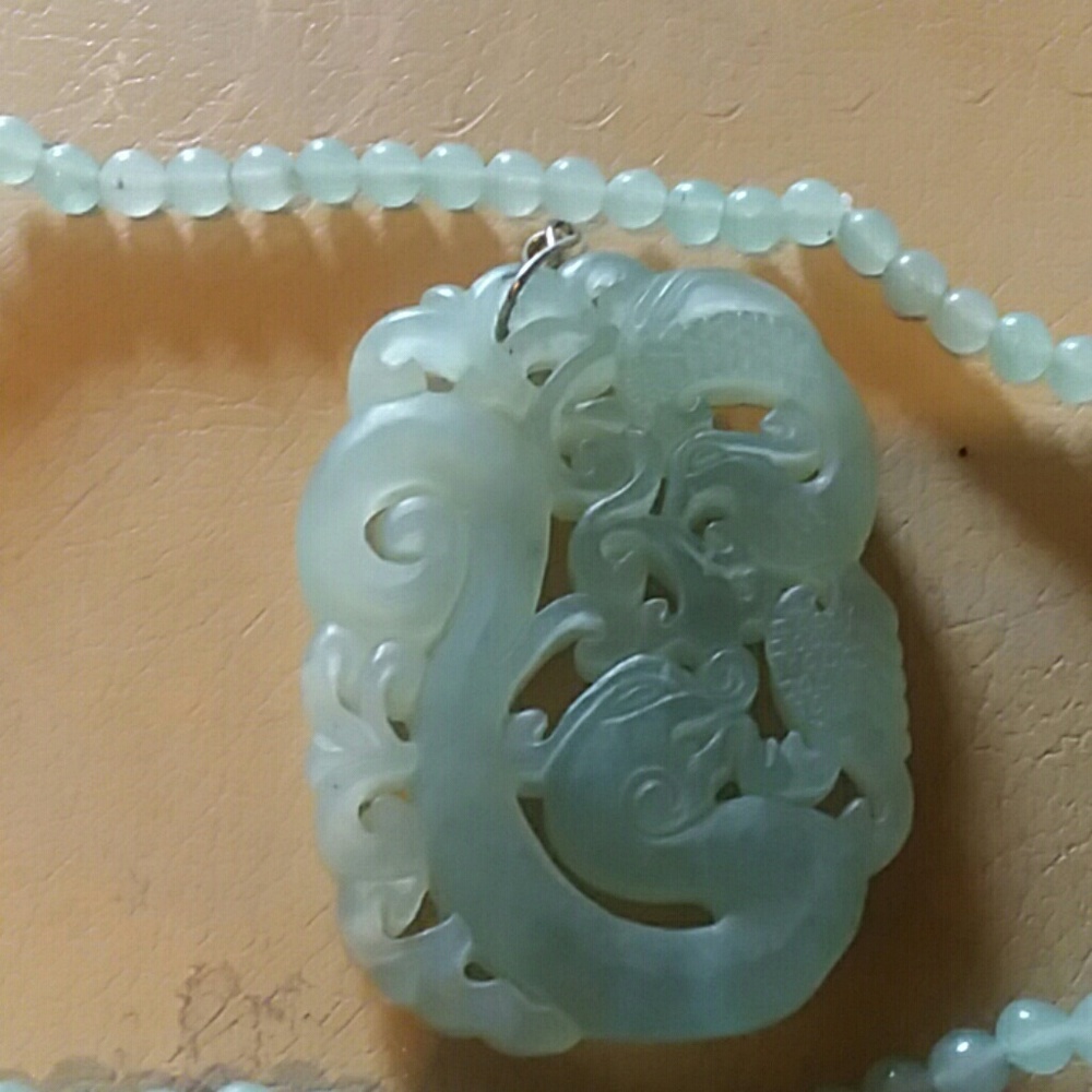 Jade dragon necklace